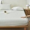 Premium Cotton Plain Fitted Sheet Deep Pocket Elastic Edges Non Slip Sheet Home Mattress Protector Soft Sheets Couvre Lit