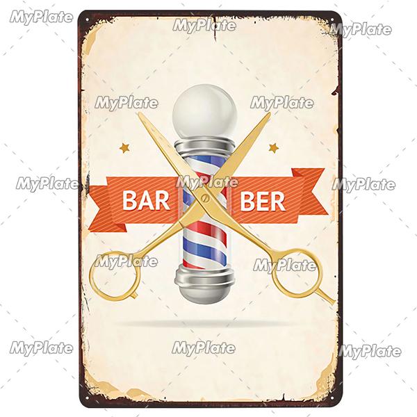 Barber Rules Metal Sign Tin Sign Vintage Decor Room Decoration Metal Plaque Man Cave Bar Sign Poster Home Decor
