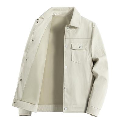 New Style Suitable for Two-open Loose Casual Versatile Corduroy Top Men's Spring and Autumn Work Jacket Large Size