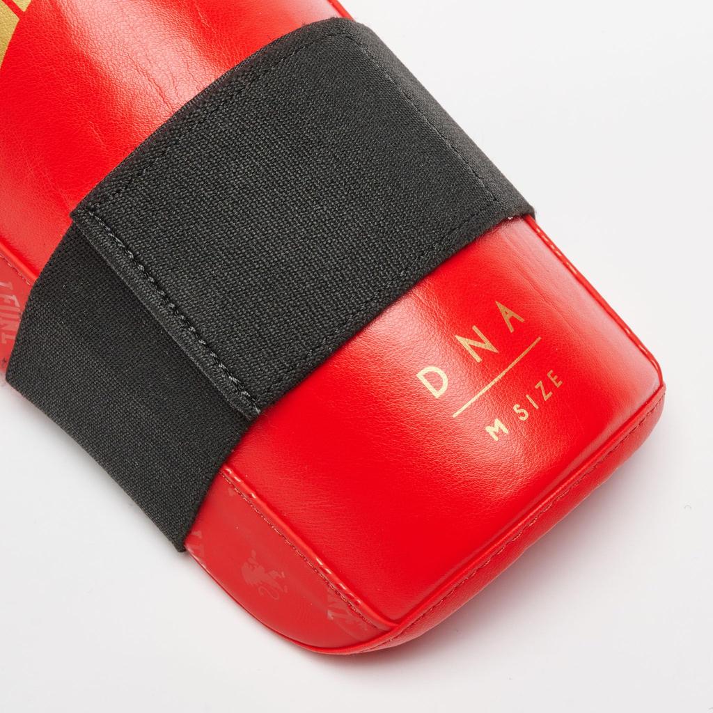 LEONE 1947 Martial Arts Kickboxing MMA Shin Guards Unisex NO No Foot Guards Can Be Used with Foot Guards Red PT188 [DNA FOOT] (L Size) [Genuine]
