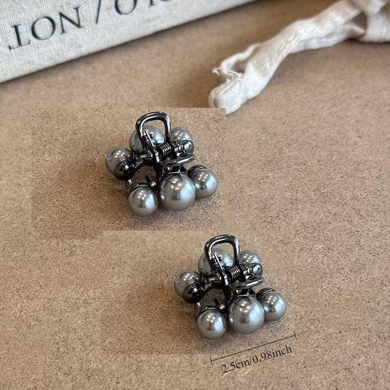 

2PC Advanced Alloy Grey Pearl Cherry Hair Claw Clips Cute Clamp Hairpin Headband for Women Girls Korean Hair Accessories Gift