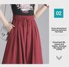 Ice Silk High-Waist Wide-Leg Cropped Pants – Summer 2025 Korean-Style Casual Loose Skirt Pants for Women