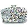 Sac de soirée pour femme à fleurs et diamants Sacs à main Nouveau Cristal Mariage de mariée Strass Pochette Sacs WHTUOHENG Sacs à main Pochette de soirée