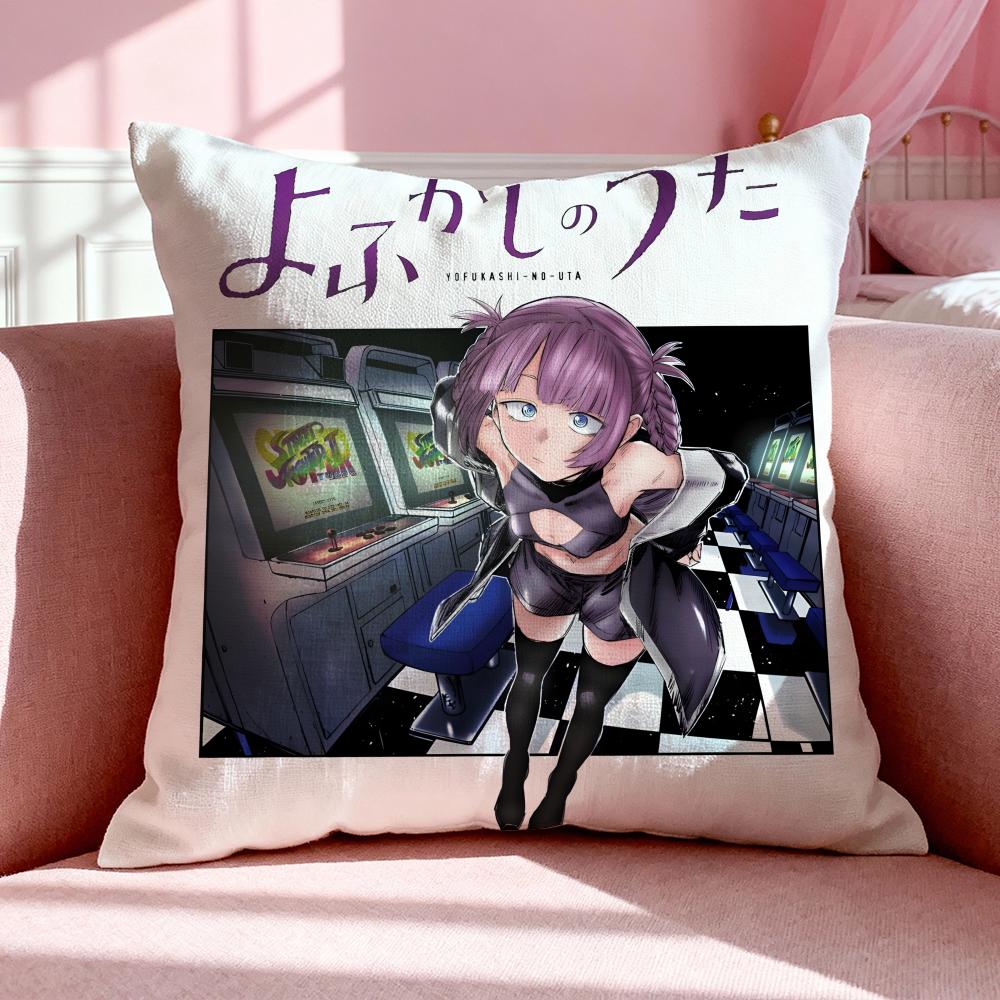 Anime C-Call Of The Night Cushion Cover Breathable Linen Pillowcase Summer Odorless Eco-Friendly Invisible Zipper Washable