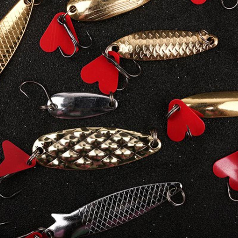 20Pcs/Set Metal Jig Spoon Spinner Fishing Lure Wobbler Bait Set With Fishing Tackle Box Kit For Fishing Lure Bait Set