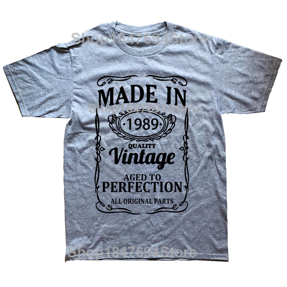 Made In 1989 All Original Part T Shirt Funny Men Short Sleeves Vintage Classic Birthday Gift Cotton Comfortable Party Tshirt