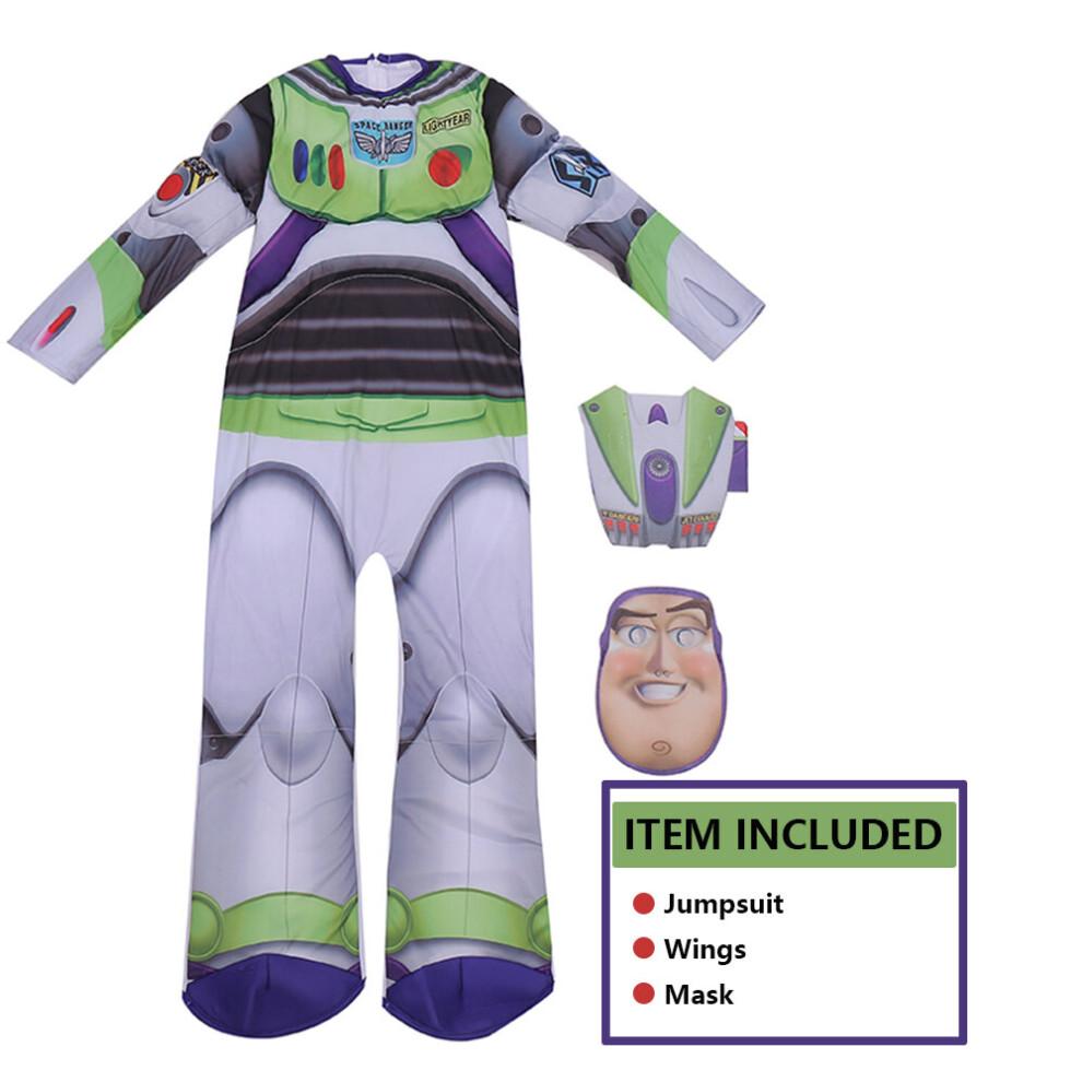 (L (10-12 años)) Disfraz de Halloween Cosplay de Buzz Lightyear de la Gama Espacial para Niños