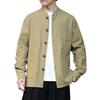 Men's Chinese-Style Linen Shirt: Loose, Plus Size, Spring/Autumn Casual Hanfu Jacket