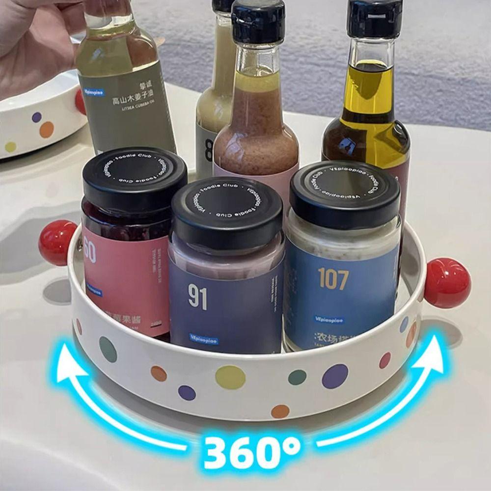 

Вращающийся на 360° контейнер для хранения специй, поворотный стол, кухонные принадлежности S