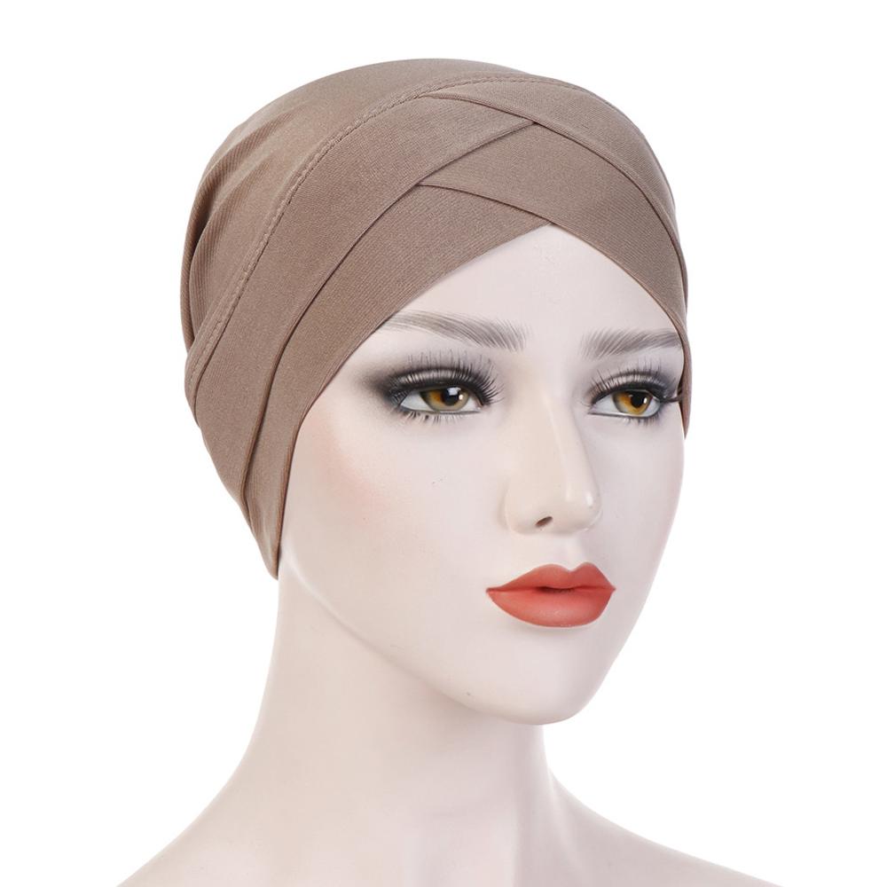 New Women Velvet Turban Hat Headband Muslim Hijab Caps Female Soft Bandana Headband Hijabs Head Wrap Hair Accessories