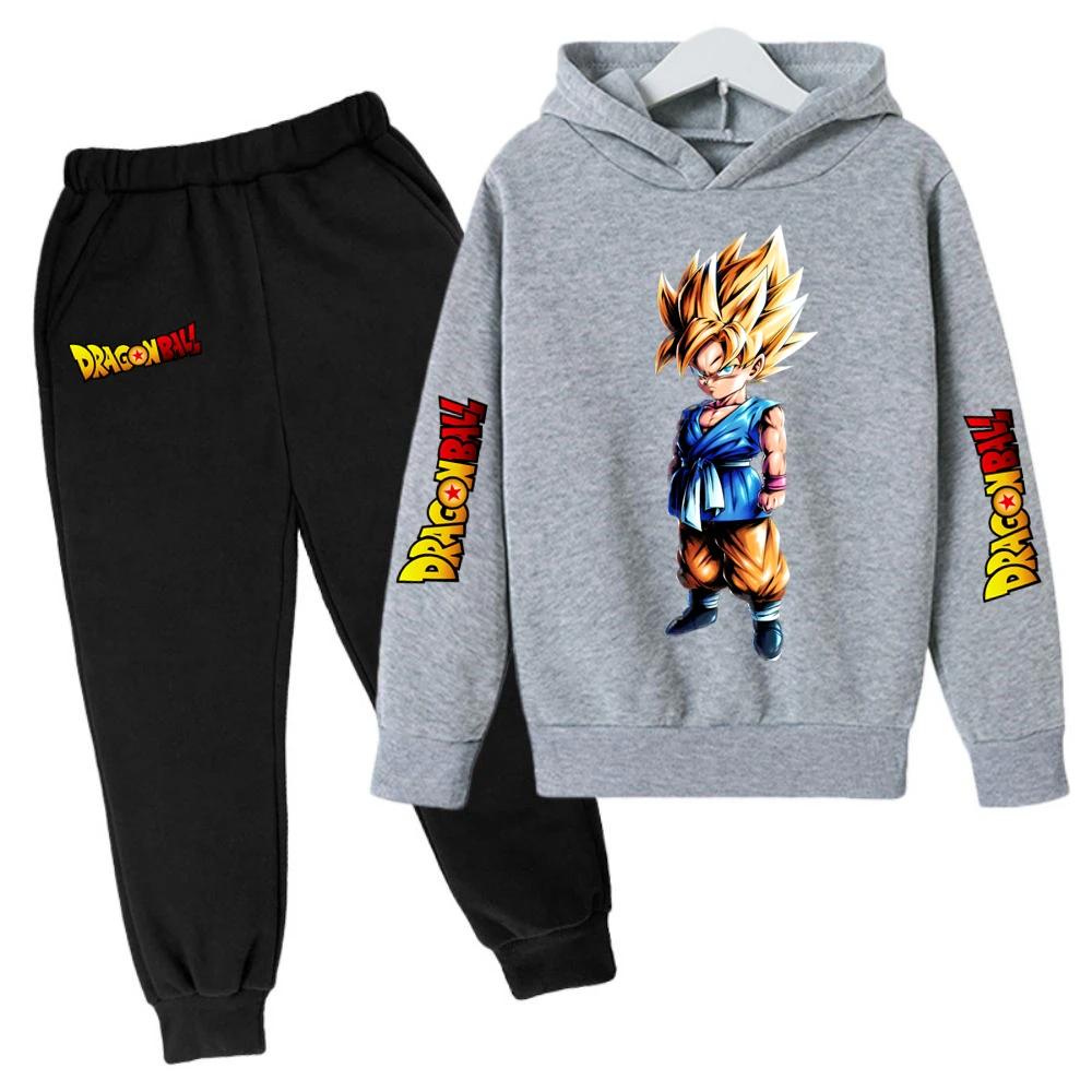 Goku Street Costume Fashion Girl Boy Clothing Anime Dragon Ball Z Winter Kid Sets 2025 Kawaii Hot Sizes