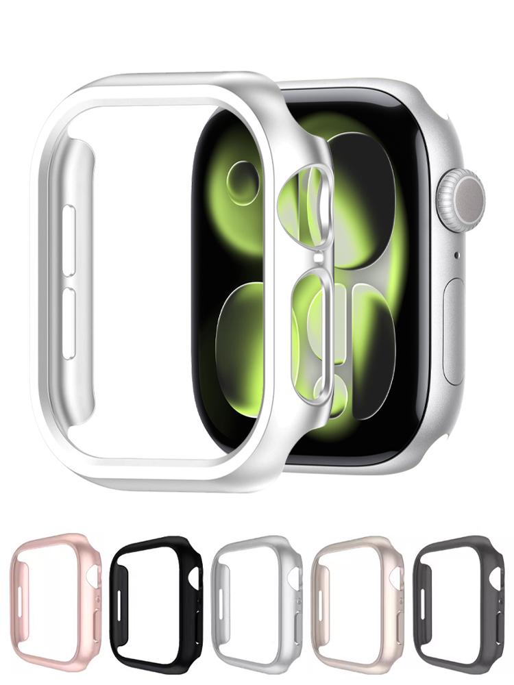 Schutzhülle für Apple Watch Case Serie 11 10 46mm 42mm Zubehör Smartwatch Schutz Hohl Hart-PC Stoßfänger iWatch 11 Schutz