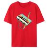 Men Short Sleeve Cassette Tape Pencil 1980s Retro Vintage Throwback Music T-Shirt Women Clothing Vintage T Shirt Camisetas