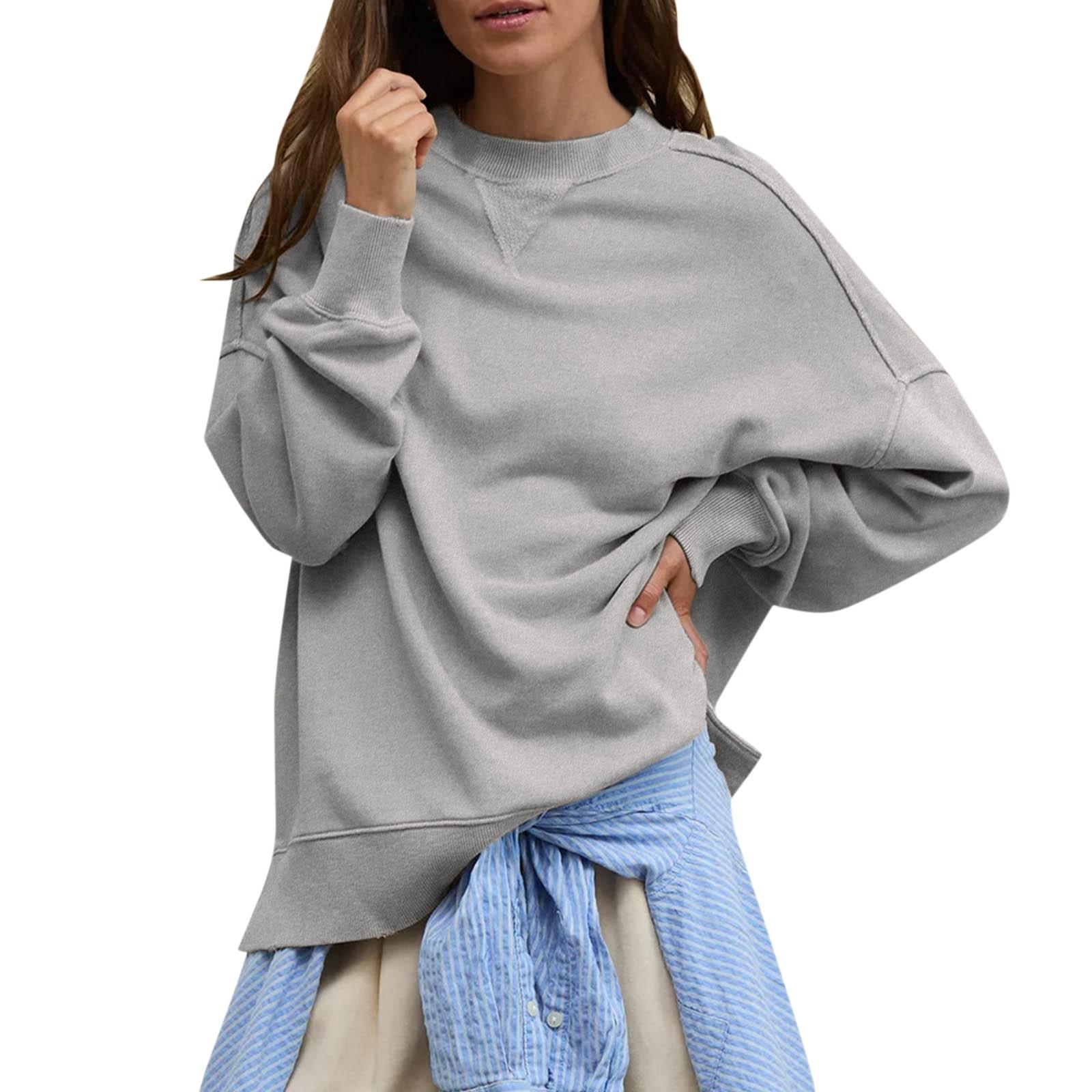 

Жіночі великі флісові світшоти, светри з довгими рукавами, пуловери, осінні вбрання S