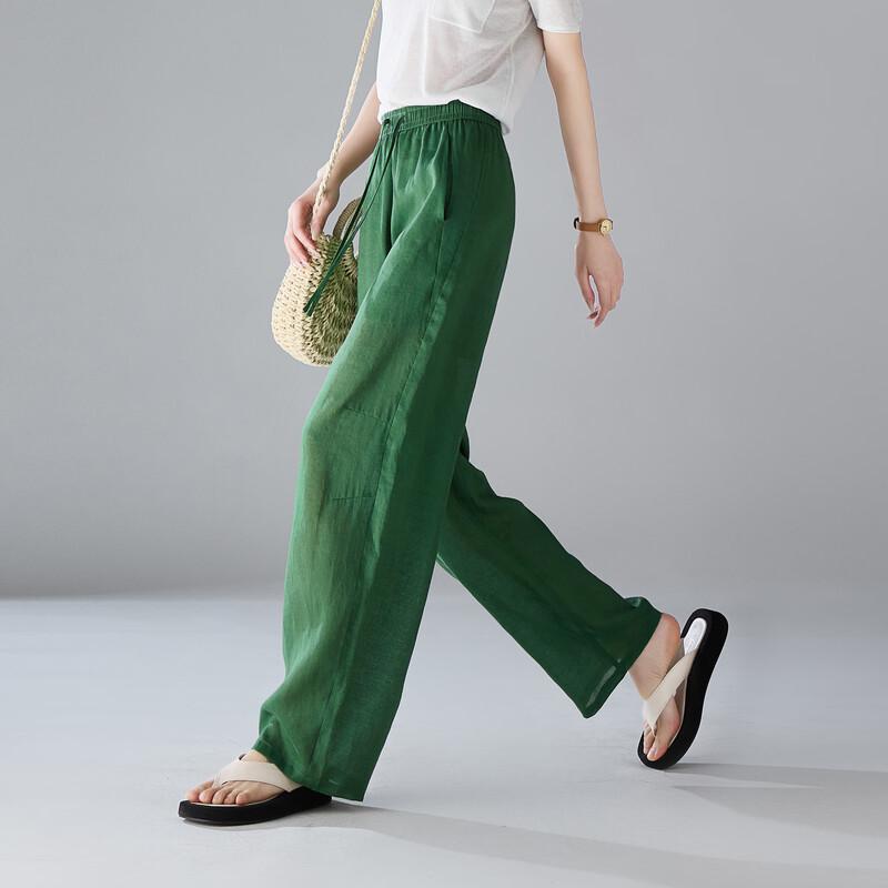 SOFSIL Women's Lyocell Blend Wide-Leg Drawstring Pants