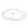 92.5 Silver Snake Chain Double Chain Silver Bracelet