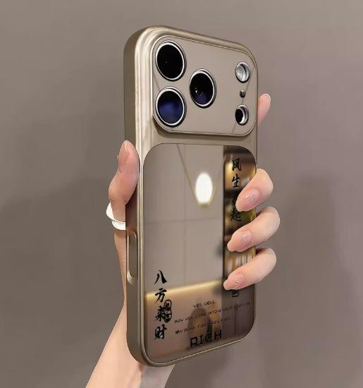 Applicable to iphone11pro everything goes well 11 text large window mobile phone case iPhone11 two-in-one mirror