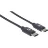 Manhattan Câble USB USB 2.0 USB-C® Mâle 2.00 M Noir 354875