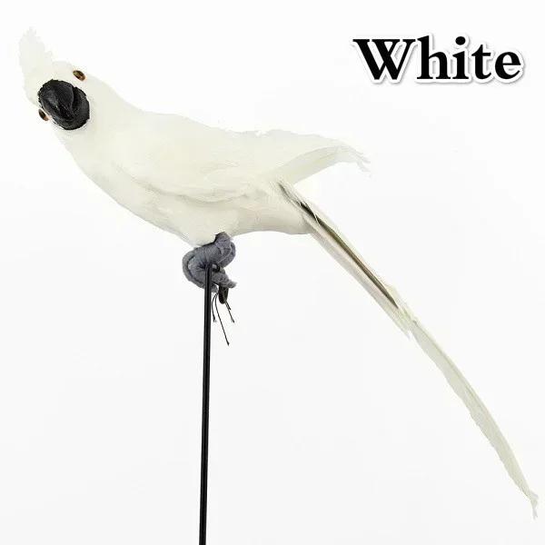 Falsches Tier Vogel Garten Requisiten Brandneu Kreativ 45cm Simulierte Papagei Handgemacht Ara Schaumstoff Feder Rasen Statue Ornamente
