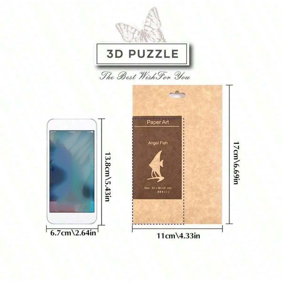 3D Animal Puzzle Model Assembly Toy Educational Ocean Biology DIY Wooden Craft Unfinished Hobby Puzzle Toy