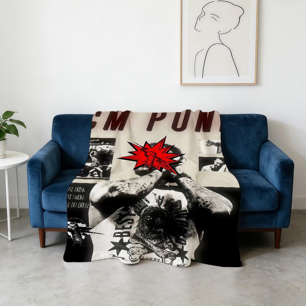 C-CM Punk P-Phil Brooks Blanket Super Warm Comfortable Plush Throw Blanket Child Home Sofa Bedroom Gift