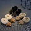 Kinder Sneeuwschoenen met Dik Fluweel voor Meisjes, Grote Katoenen Schoenen voor Jongens, Waterdichte en Antislip Korte Laarzen
