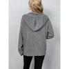 Women's Fashion Casual Fall Winter Solid Color Print Long Sleeve Hooded Sweaters
