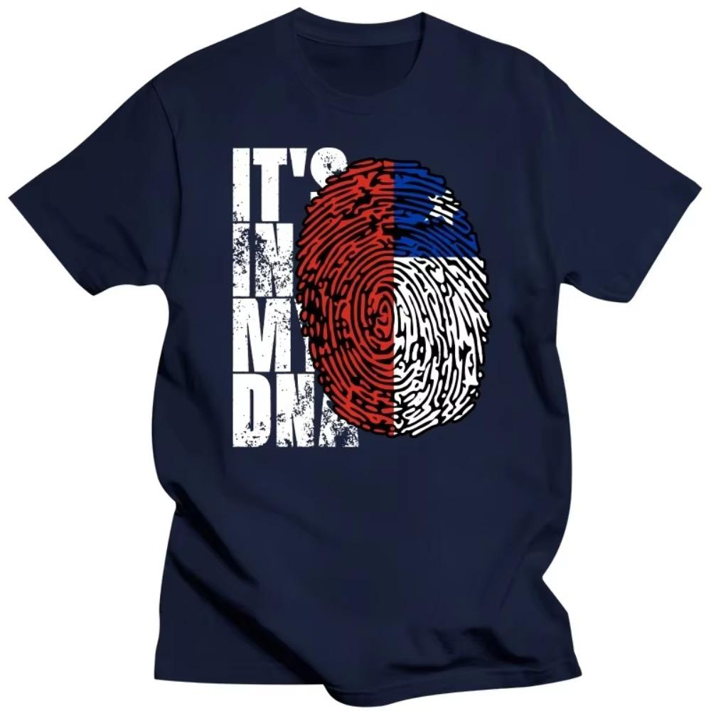 It's In My DNA Chilean Cool Chile Flag T Shirts Summer Graphic Streetwear Short Sleeve Birthday Gifts T-shirt Mens Clothing