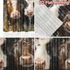 2pcs, 2D FLAT PRINTING Curtains (Without Rod) Curious Cows Holiday Curtains Versatile Durable Polyester Curtains Versatile All