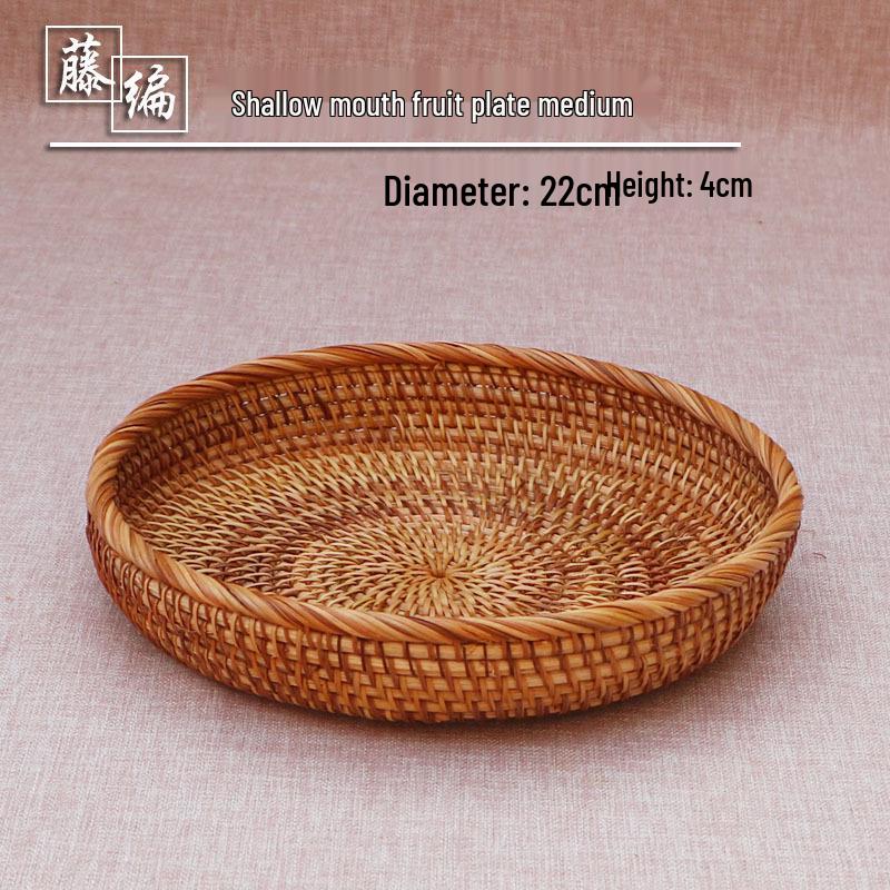 Koszyk na owoce z rattanu w stylu europejskim Stolik kawowy - Nowoczesny wystrój salonu