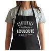 Kitchen Apron - Louloute Certified Best of France - Black - Durable Cotton - Breton Print