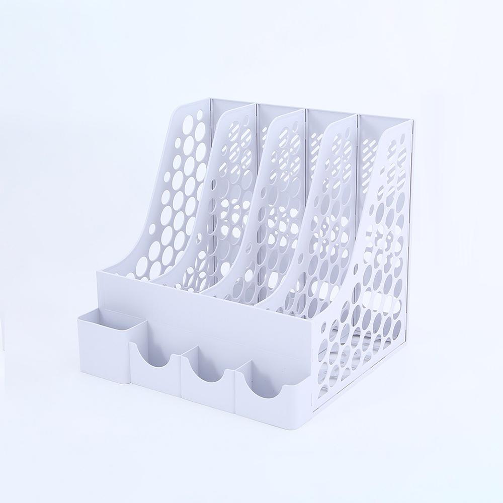 Thickened File Box, File Storage Box, Plastic File Rack, Bookshelf, Simple Vertical Bookshelf, Desk