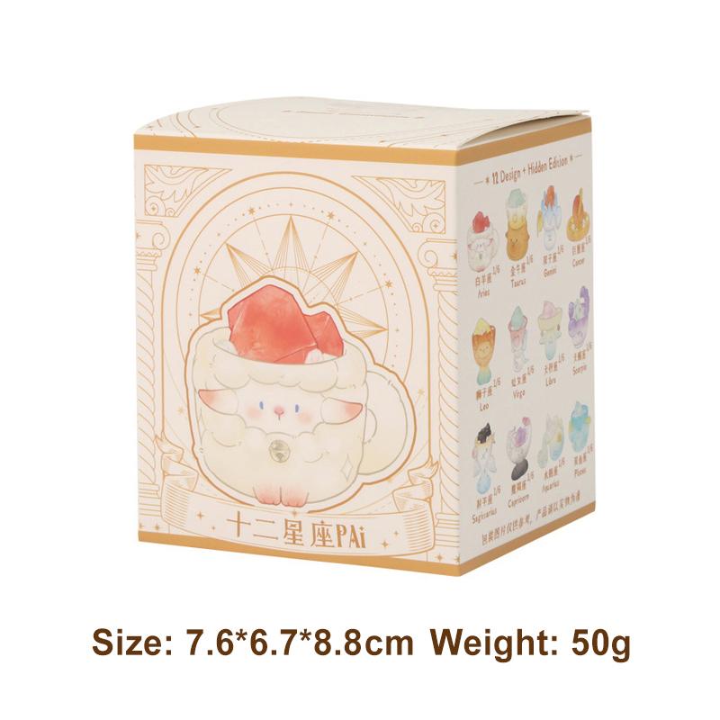 1 Stück Kreatives Rohstein Ornament Mystery Box Tierkreis Sternbild Serie Blind Box Tischdekoration Geschenk