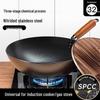 Yuzhuxun 28cm Japanischer Antihaft-Eisen-Wok