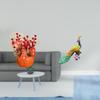 Artificial Bonsai Flower Bucket for Chinese Year And Spring Festival with Decorative Peacock