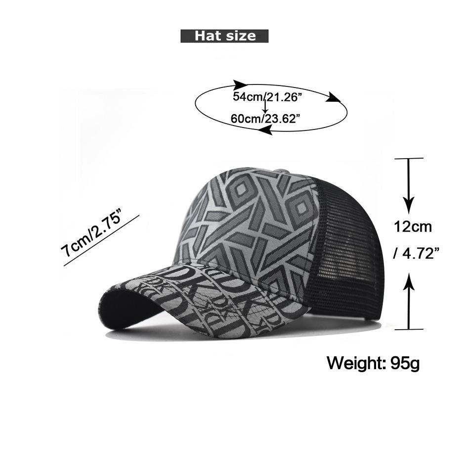 Fashion Plaid Mesh Baseball Caps for Men Women Summer Casual Unisex Sun Protection Hat Boys Girls Outdoor Sport Gorra