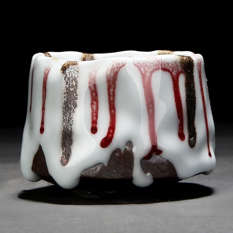 Wabi-sabi Tea Cup Handmade Japanese Retro Coarse Pottery Coffee Cup Cross-border Ceramic Tea Cup Household Water Cup Zen