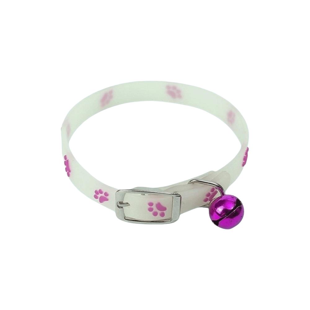 Claw Printed Cat Collar Adjustable Dog Collar Pet Neck Ring Pet Collar with Bell Small Cats фиолетовый