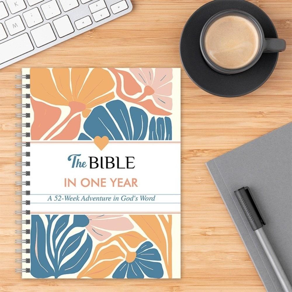 New Hot Spiral Bound The Bible In A Year Through Gods Word A 52-Week Study Spiral Bible of the Year Bible Diary Book for Women