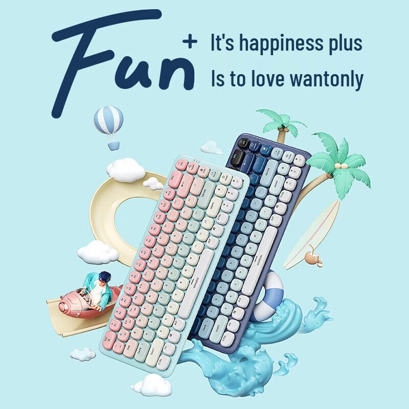 UGREEN Fun+ 84-Key Dual-Mode Wireless Mechanical Keyboard