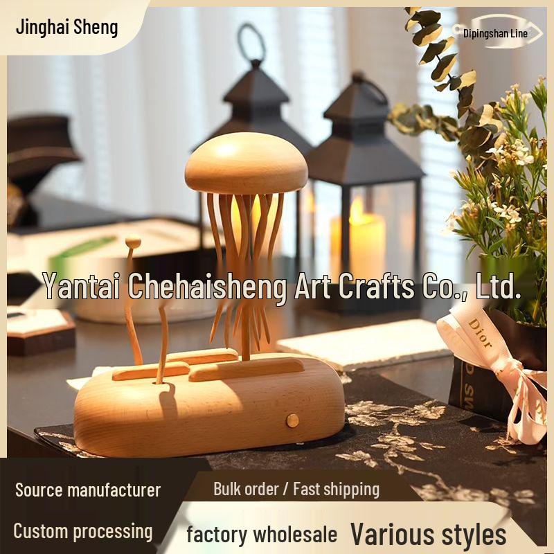 

Handmade Solid Wood Jellyfish Toy - Creative Home Décor & Birthday Gift for Children