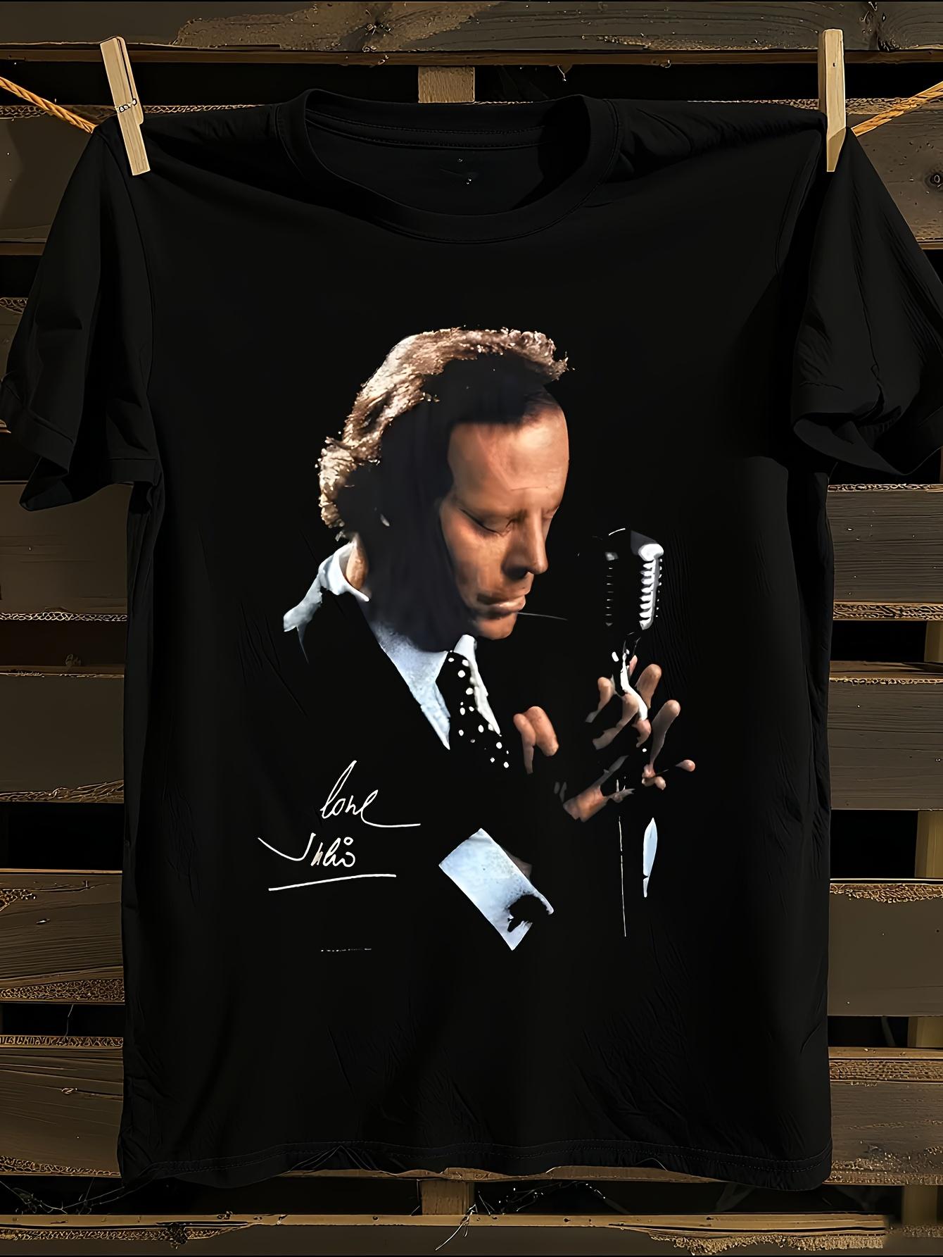 Julio Iglesias Signature Autograph Graphic Tshirt M