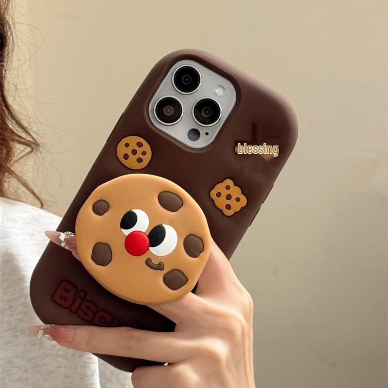 Cartoon Cookie Face Phone Case for iPhone 11/13/14/15/16/17Promax/Air