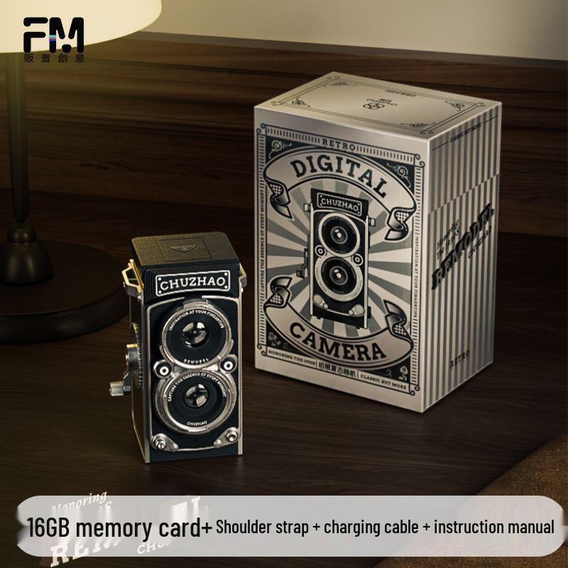 

First Shot M1 Retro SLR Camera: Dual Lens HD CCD for Student Vlogs & Parties