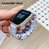 Rekbaar Scrunchie Polsbandje voor Apple Watch Series11 46mm Bandje Dames Polka Dot Garenstijl Lief Scrunchie voor iWatch10/8/7 38/41mm 42mm 44mm 45mm