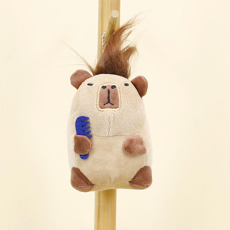 Cute Plush Toy Keychain For Lovers Fluffy Animal Bag Pendant 12cm Short Plush