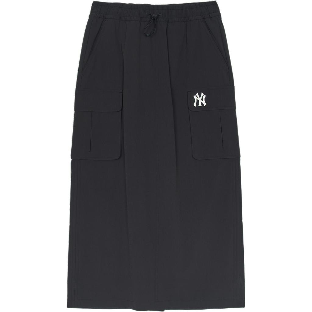 New MLB Casual Long Skirt Women's Black 3FSKB0253-50BKS