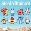 New Steal A Brainrot Cute Figurine No.9 House PVC Toy Game Peripherials Collection Anime Figurine   Model  Toys Christmas Gifts