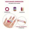 [200pcs Hair Ties] 200pcs High Elasticity Colorful Mini Hair Ties | Bright Mixed Colors, Braiding Accessories Set, Ideal Gift
