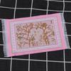 Dollhouse Carpet Floral Pattern Miniature Floor Rug with Tassel Decoration for Play